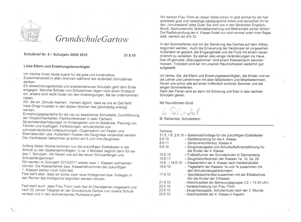 Schulbrief 4